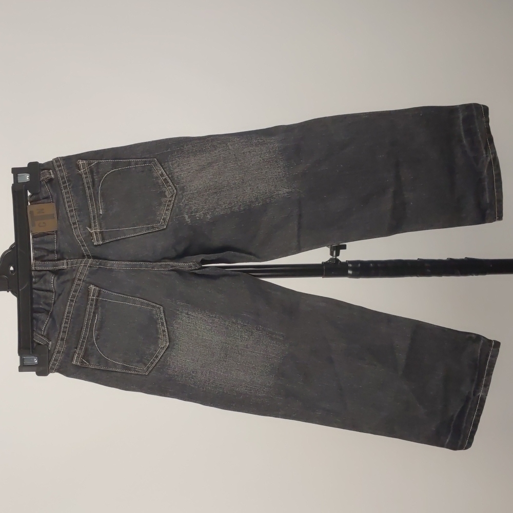 Cotton On Kids Denim Jeans Size 6-7 Black Elastic Waist Unisex - Picture 6 of 11